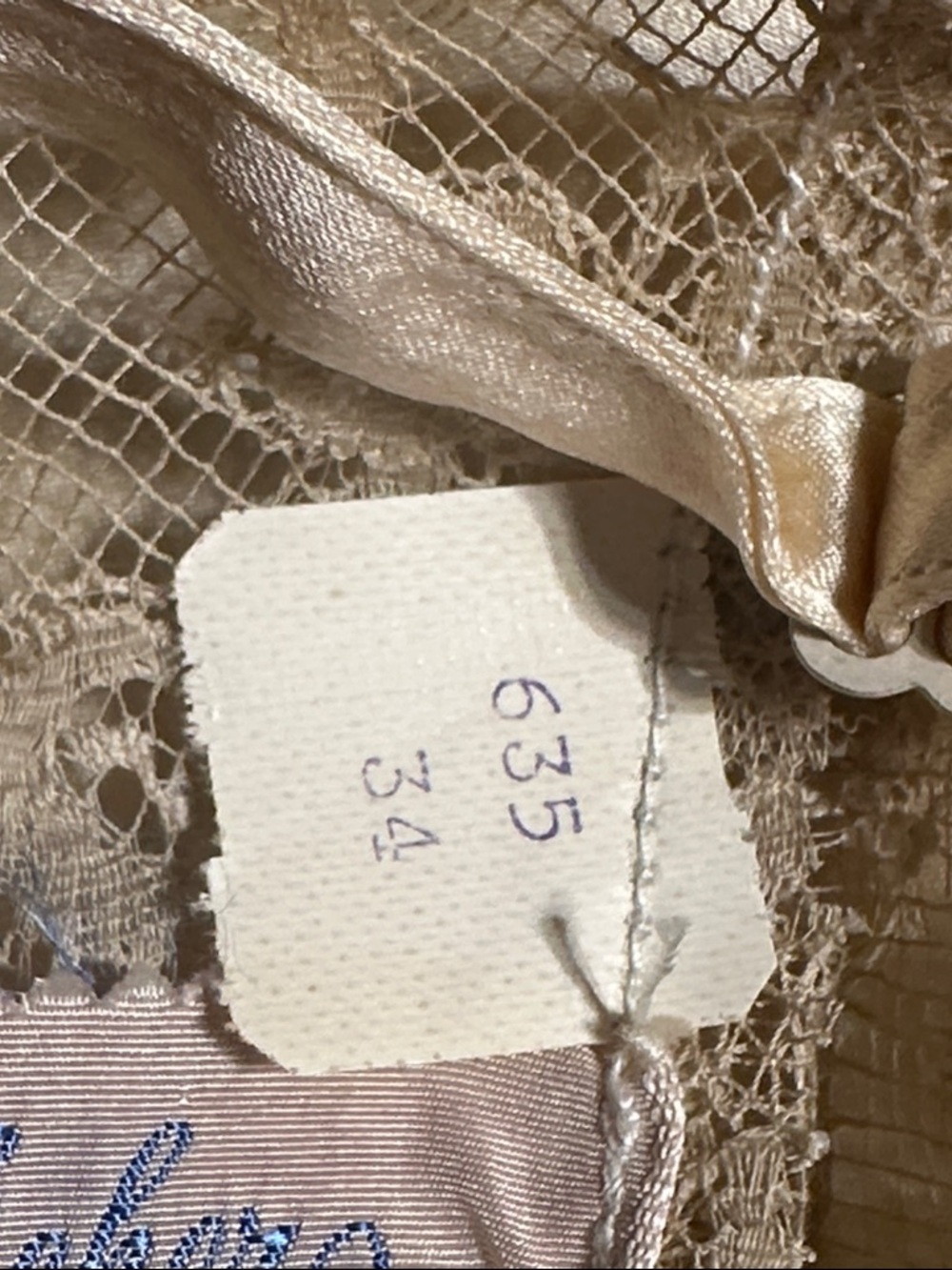 Vintage Silky Lace-Trim Slip Chemise in Cream by Fischer Lingerie - Picture 7 of 13